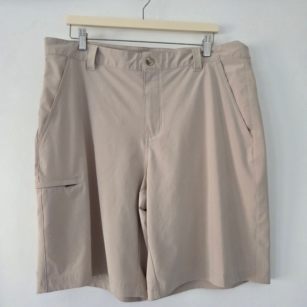 Columbia‎ Men's Cargo Shorts Tan Khaki Zip Pocket Outdoor Hiking Size 38